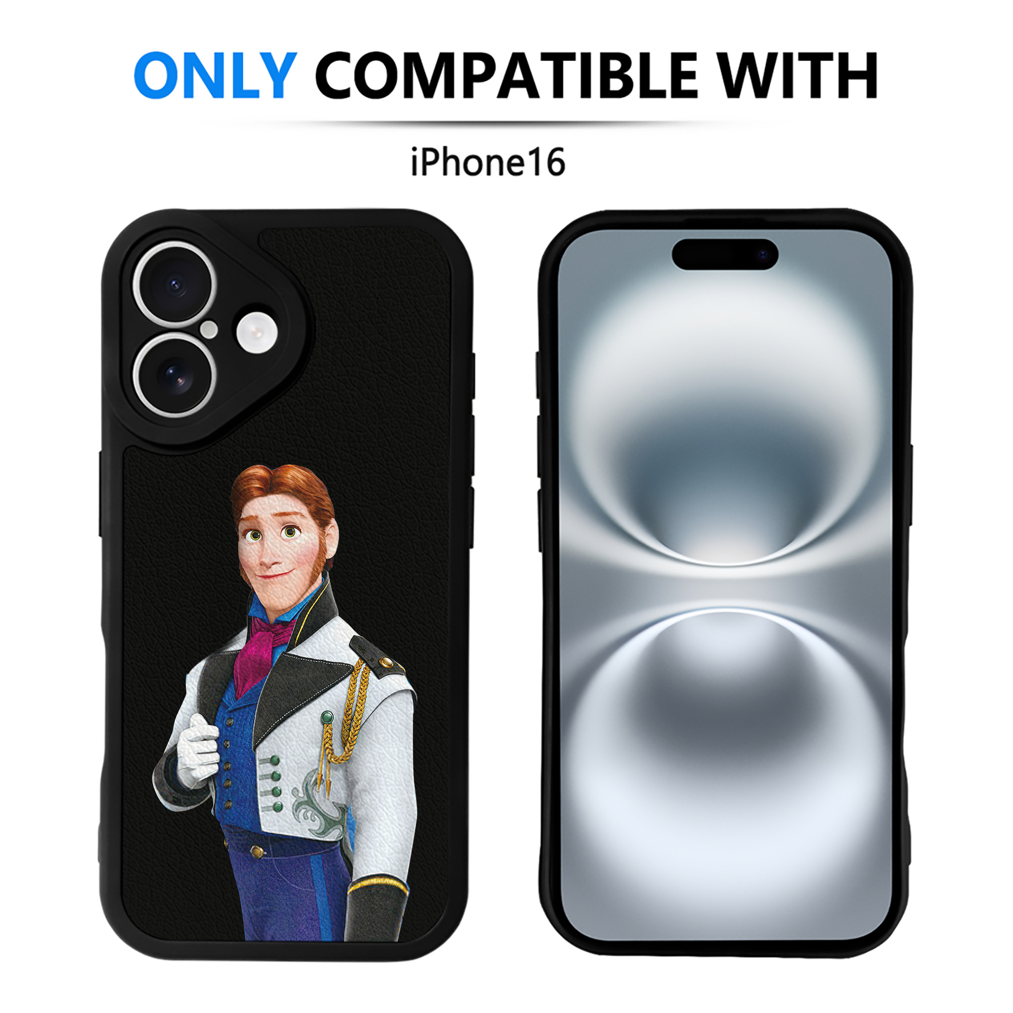 （画像用） アナと雪の女王 アンナ エルサ Frozen Anna Elsa 【iPhone 16シリーズ対応】シリコンスマホケース（レザー調） 材質：シリコン